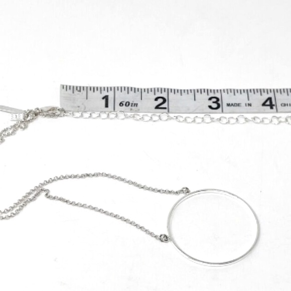 ✨Beautiful Delicate Rare Lele Sadoughi Silver Circle Necklace - Picture 12 of 16